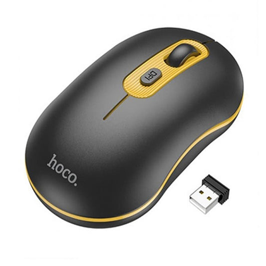 Mouse Wireless HOCO GM21, 1600DPI, Amarelo