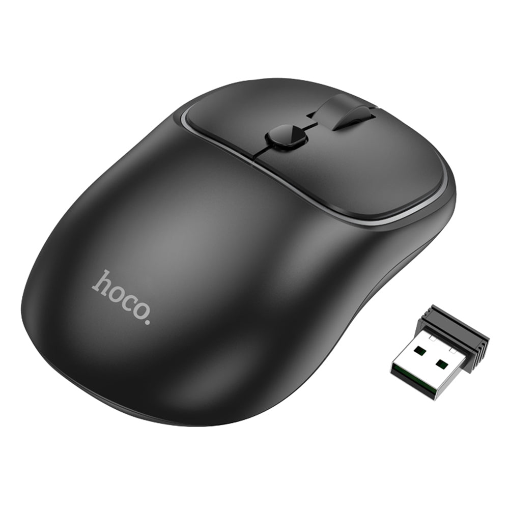 Mouse Wireless HOCO GM25, 1600DPI, BT / Wi-Fi, Preto
