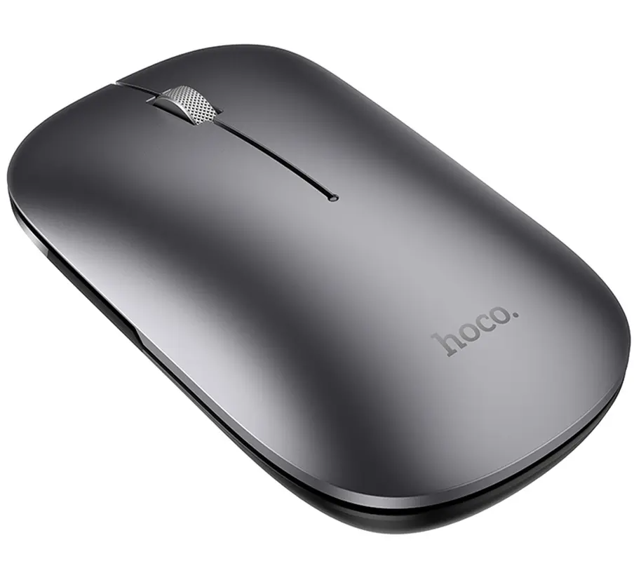 Rato Sem Fios HOCO GM43, 1600DPI, BT / Wi-Fi, Cinzento