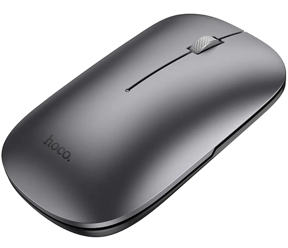 Rato Sem Fios HOCO GM43, 1600DPI, BT / Wi-Fi, Cinzento