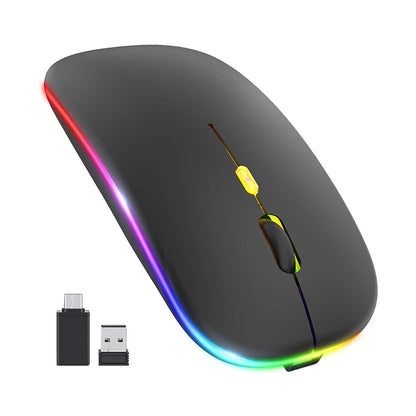 Mouse Wireless Techsuit M1, RGB, 1600DPI, Preto
