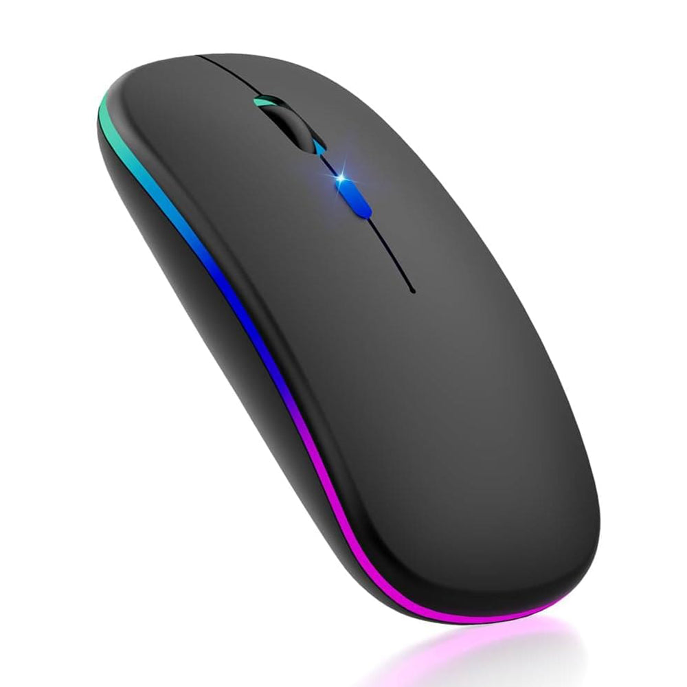 Mouse Wireless Techsuit M1, RGB, 1600DPI, Preto