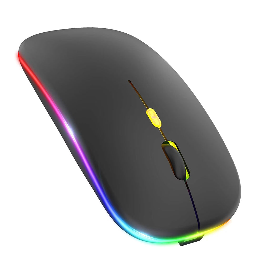 Mouse Wireless Techsuit M1, RGB, 1600DPI, Preto