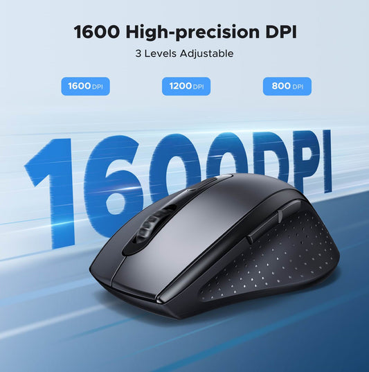 Mouse Wireless UGREEN M511, 1600DPI, Preto