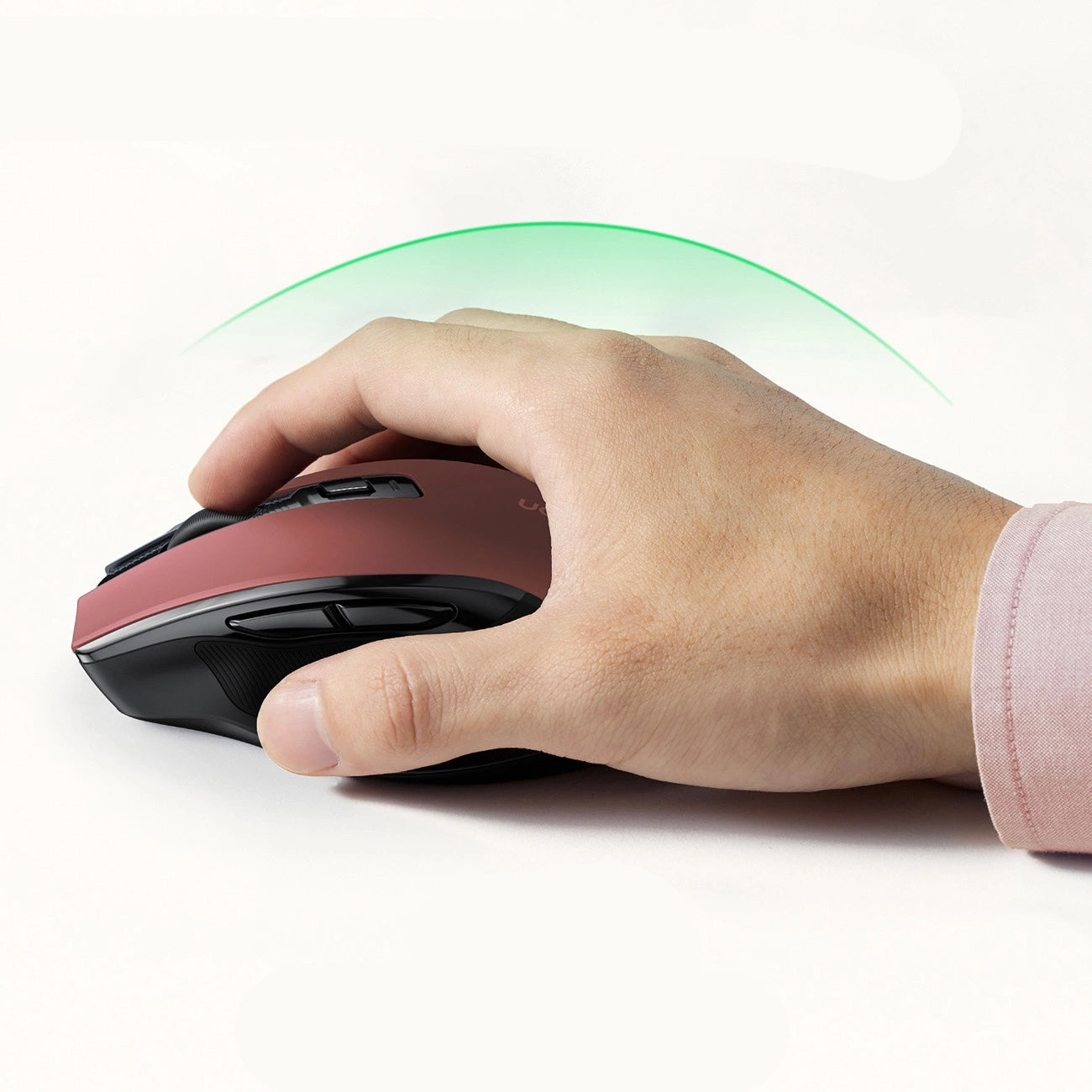 Mouse Wireless UGREEN MU006, 4000DPI, Vermelho