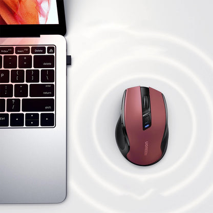 Mouse Wireless UGREEN MU006, 4000DPI, Vermelho