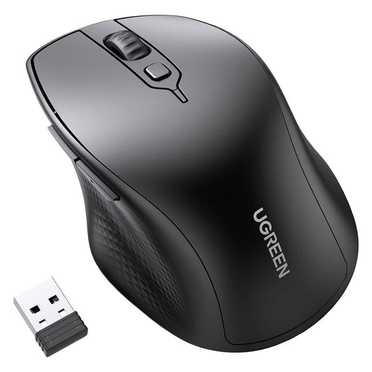 Mouse Wireless UGREEN MU101, 4000DPI, BT / Wi-Fi, Preto