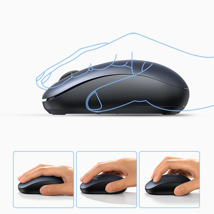 Mouse Wireless UGREEN MU105, 2400DPI, Azul-marinho