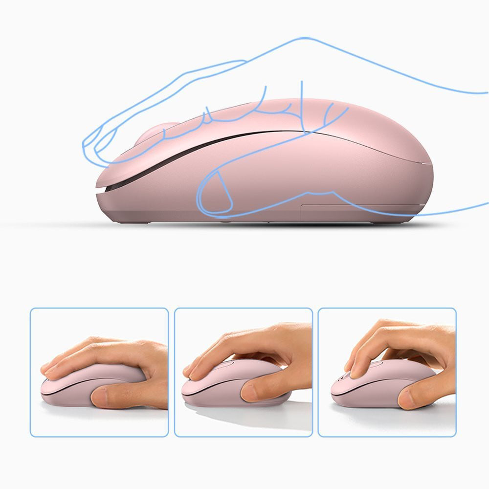 Mouse Wireless UGREEN MU105, 2400DPI, Rosa