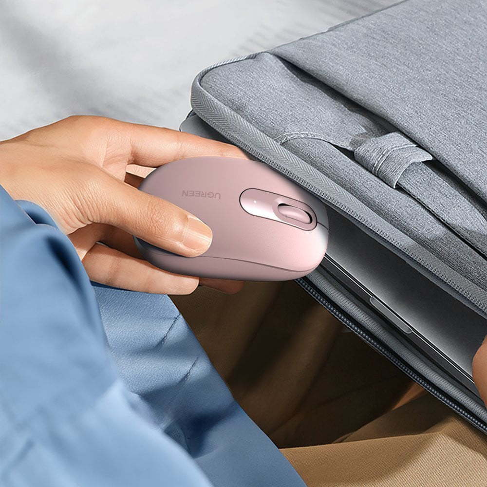 Mouse Wireless UGREEN MU105, 2400DPI, Rosa