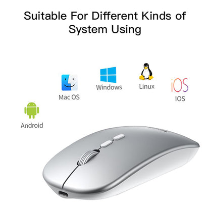 Mouse Wireless Yesido KB15, 800DPI - 1600DPI, Prateado