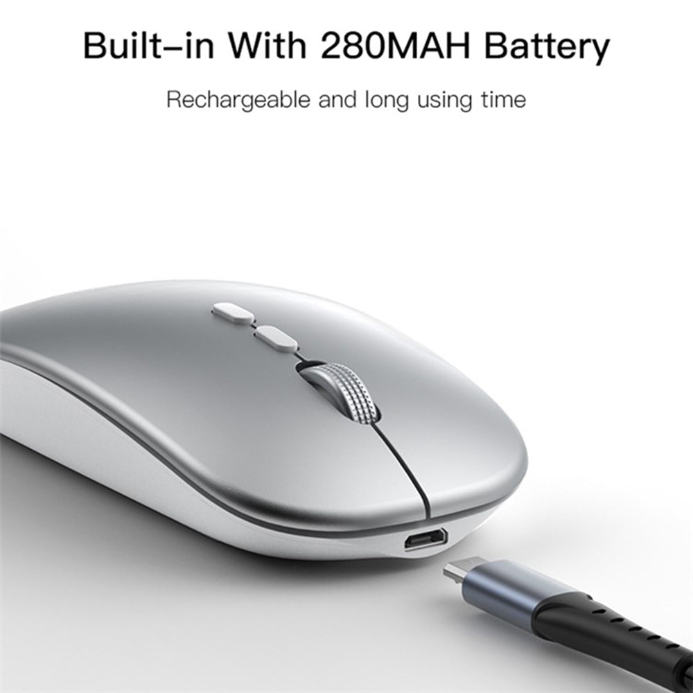 Mouse Wireless Yesido KB15, 800DPI - 1600DPI, Prateado