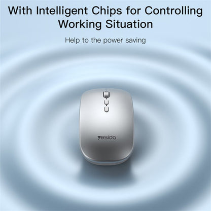 Mouse Wireless Yesido KB15, 800DPI - 1600DPI, Prateado