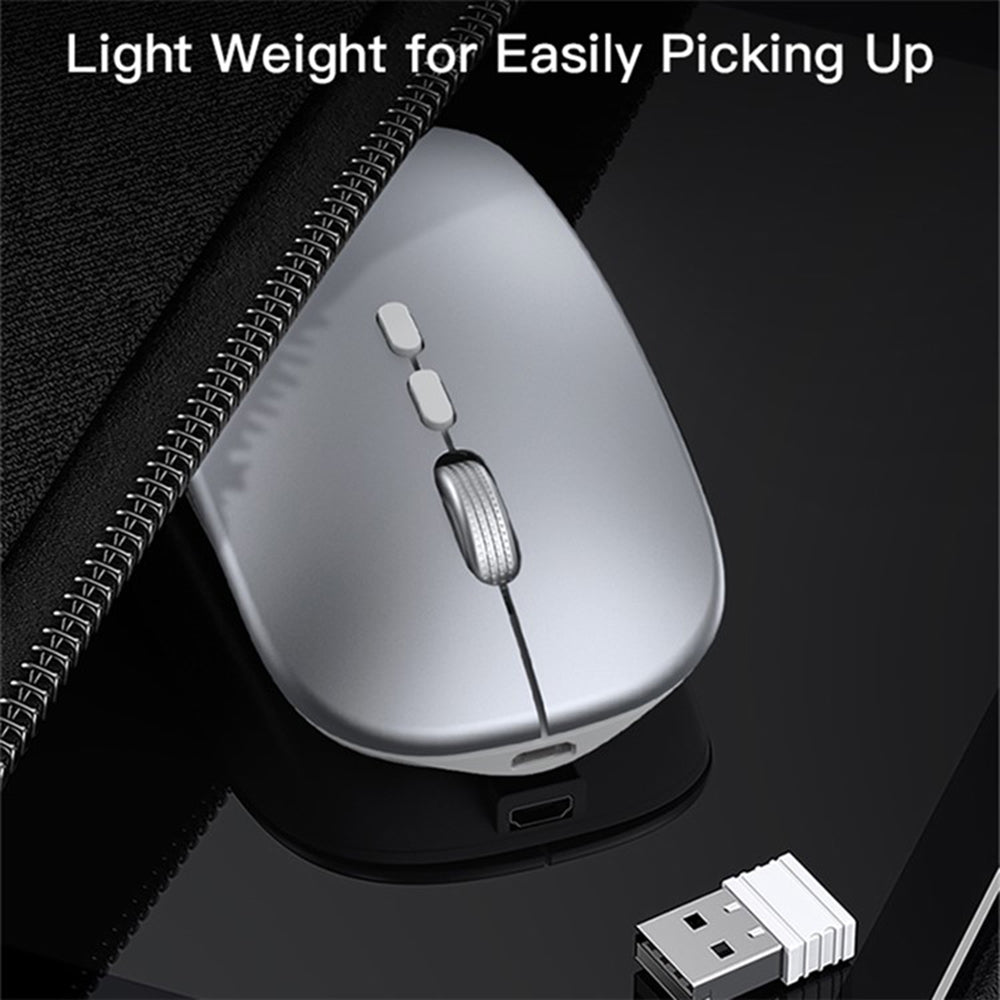 Mouse Wireless Yesido KB15, 800DPI - 1600DPI, Prateado