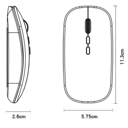 Mouse Wireless Yesido KB15, 800DPI - 1600DPI, Prateado