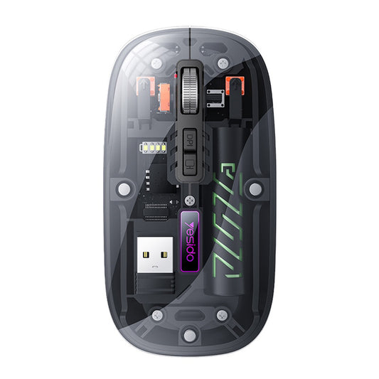 Mouse Wireless Yesido KB29, 800DPI - 1600DPI, BT / Wi-Fi, Preto