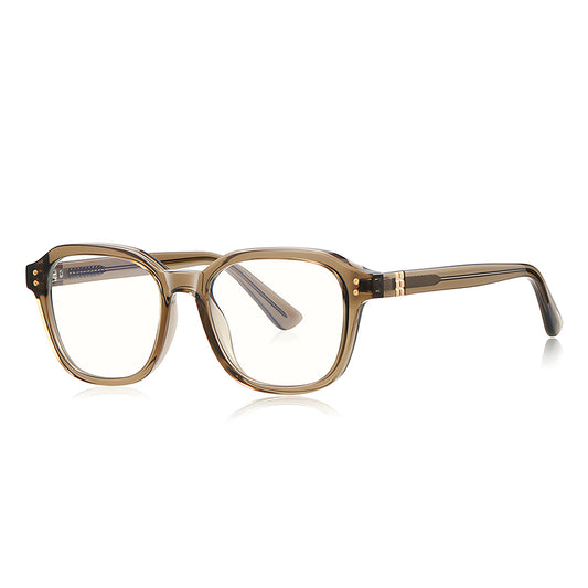 Óculos de Computador Masculinos Techsuit 2227, Anti-Luz Azul, Castanho Claro