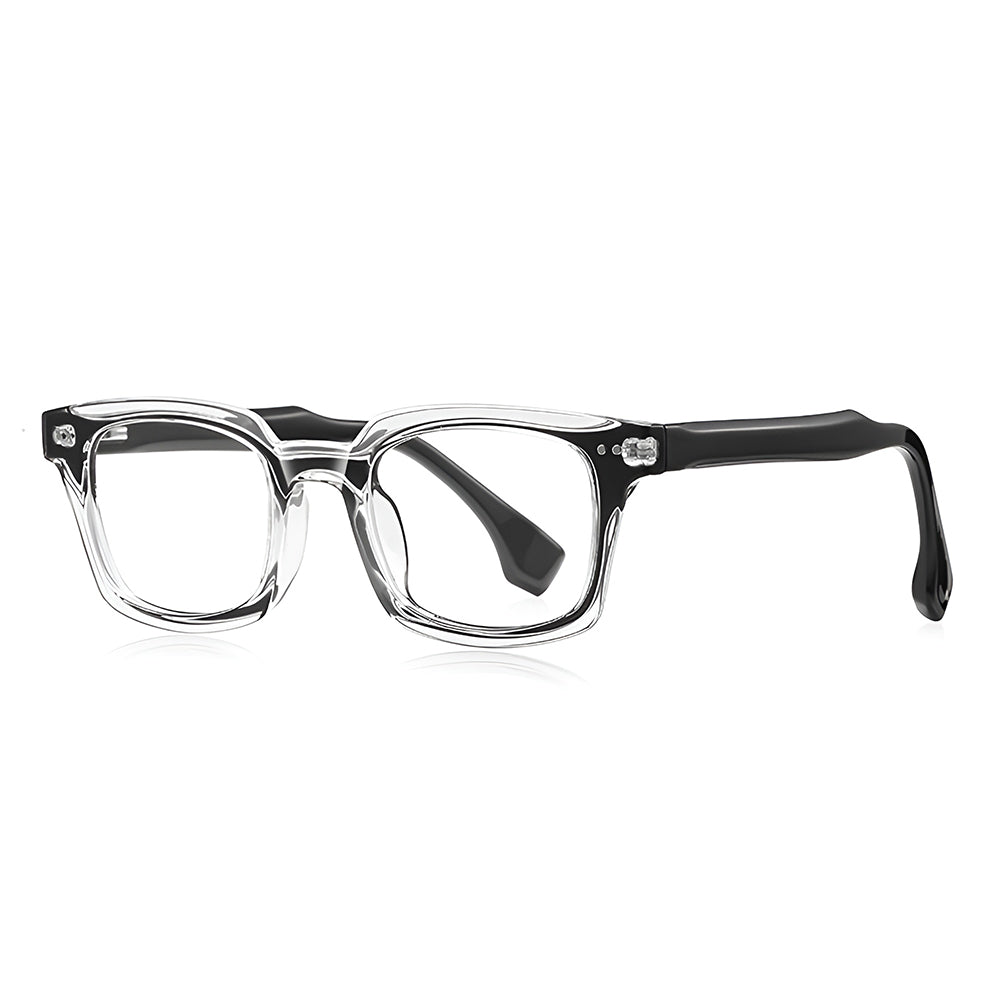 Óculos de Computador Masculinos Techsuit LS084, Anti-Luz Azul, Pretos Transparentes