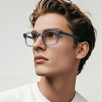 Óculos de Computador Masculinos Techsuit LS084, Anti-Luz Azul, Pretos Transparentes