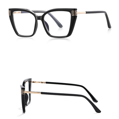 Óculos de Computador Femininos Techsuit 2260, Anti-Luz Azul, Pretos Dourados