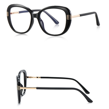 Techsuit 2265 Women's Computer Glasses, Anti-Blue Light, Black Gold