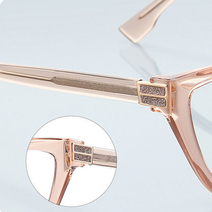 Óculos de Computador Femininos Techsuit 2279, Anti-Luz Azul, Castanho Claro