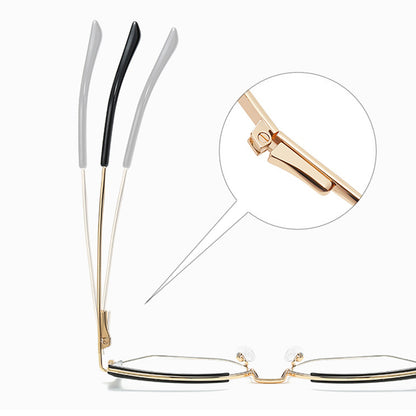 Óculos de Computador Femininos Techsuit 3156, Anti-Luz Azul, Dourado Rosa