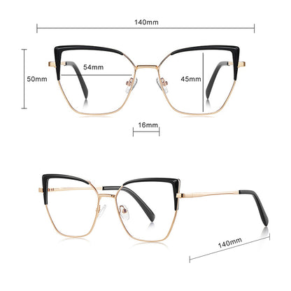 Óculos de Computador Femininos Techsuit 3156, Anti-Luz Azul, Dourado Rosa