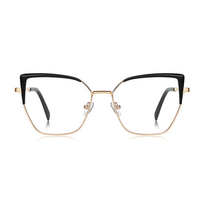 Techsuit 3156 Women's Computer Glasses, Anti-Blue Light, Black Gold