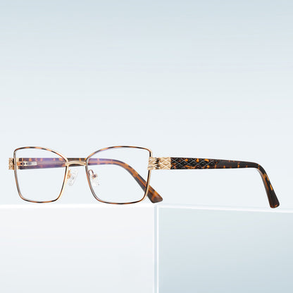 Óculos de Computador Femininos Techsuit 3171, Anti-Luz Azul, Pretos Dourados