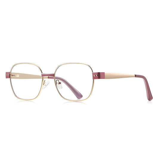 Óculos de Computador Femininos Techsuit 3172, Anti-Luz Azul, Rosa Dourado