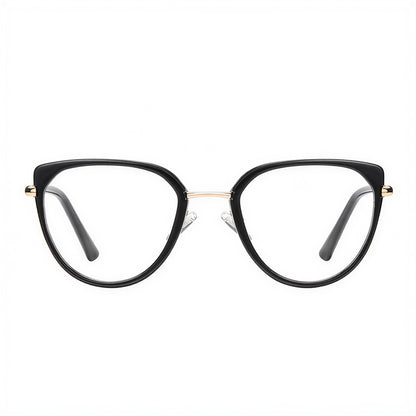 Óculos de Computador Femininos Techsuit 82290, Anti-Luz Azul, Pretos Dourados