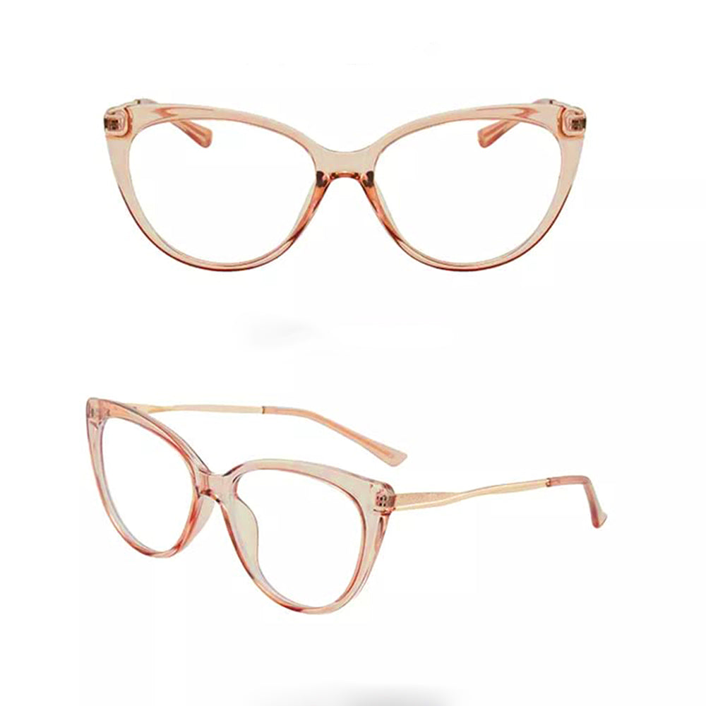 Techsuit Women's Computer Glasses F5018-C6, Anti-Blue Light, Brown