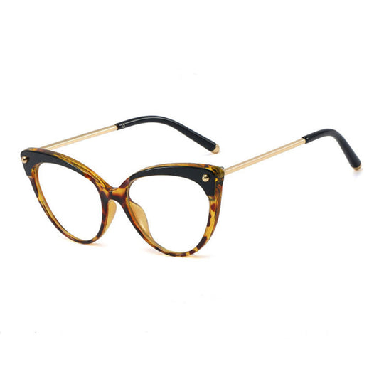 Óculos de Computador Femininos Techsuit F93308, Anti-Luz Azul, Preto Dourado