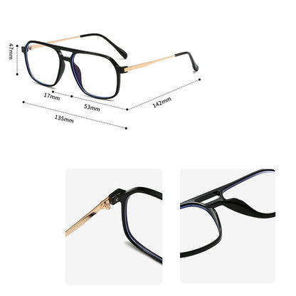 Óculos de Computador Unissexo Techsuit 83092, Anti-Luz Azul, Preto Prateados