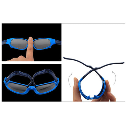 Techsuit 800-C28 Kids' Sports Sunglasses, Polarized, Light Blue