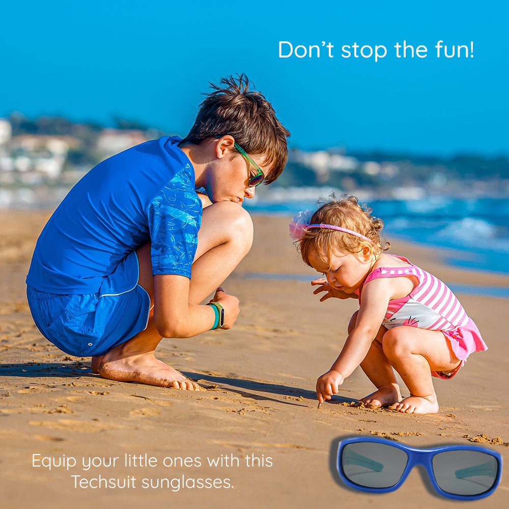 Techsuit 800-C29 Kids' Sports Sunglasses, Polarized, Blue