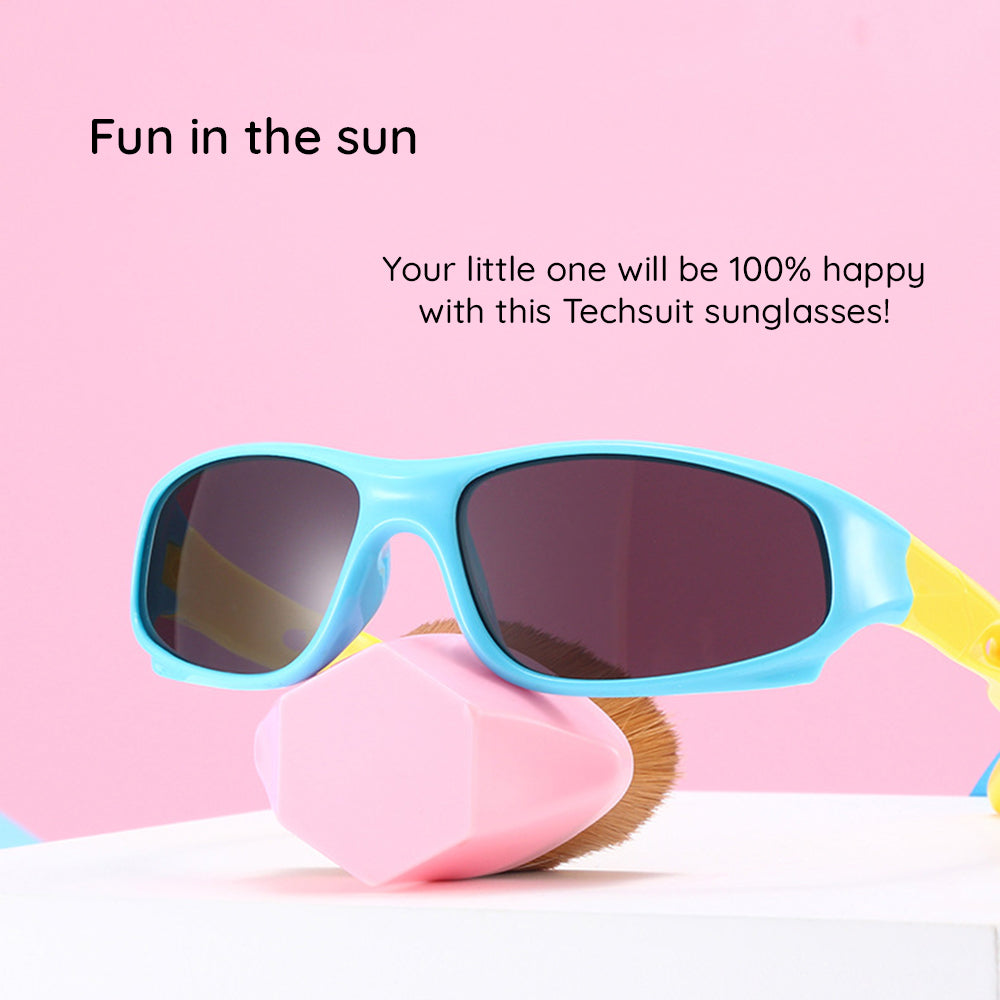 Óculos de Sol Desportivos para Crianças Techsuit 816-C8, Polarizados, Laranja e Branco