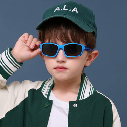 Techsuit 8202-C41 Kids' Sport Sunglasses, Polarized, Navy Blue