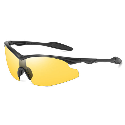 Óculos de Ciclismo Unissexo Techsuit 1806, Proteção UV, Preto Amarelo
