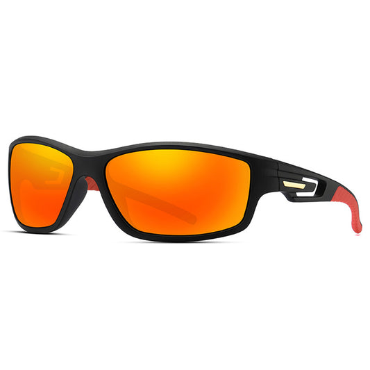 Óculos de Ciclismo Unissexo Techsuit 201910, Polarizados, Preto Vermelhos