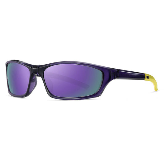 Óculos de Ciclismo Unissexo Techsuit 24101, Polarizados, Preto Roxo