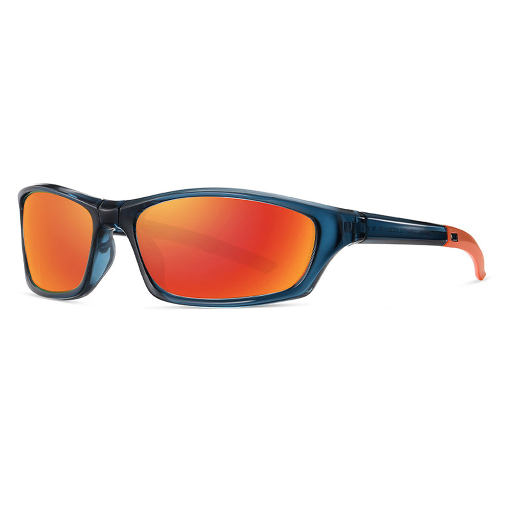 Óculos de Ciclismo Unissexo Techsuit 24101, Polarizados, Preto Laranja