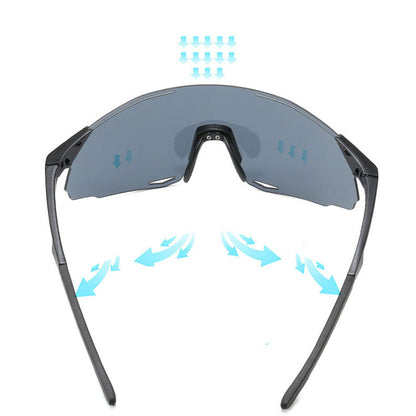 Óculos de Ciclismo Unissexo Techsuit 8853, Preto Prateado