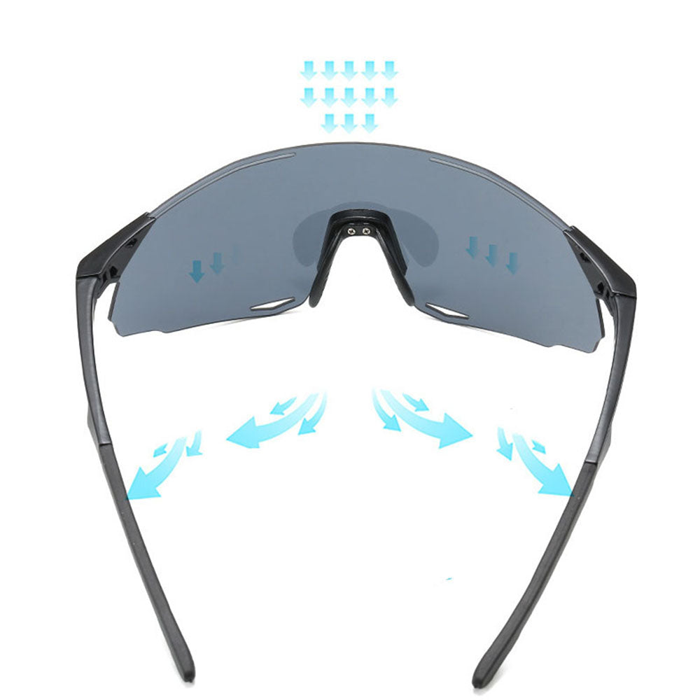 Óculos de Ciclismo Unissexo Techsuit 8853, Preto Cinza
