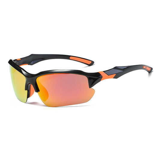 Óculos de Ciclismo Unissexo Techsuit 9301, Proteção UV, Preto Laranja