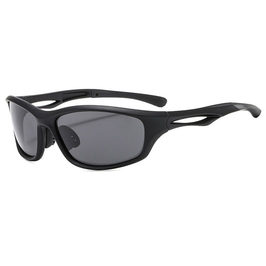 Óculos de Ciclismo Unissexo Techsuit 9309, Polarizados, Preto Cinza