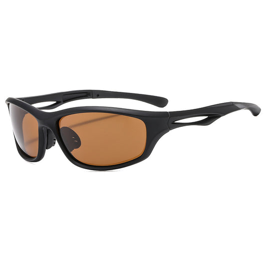 Óculos de Ciclismo Unissexo Techsuit 9309, Polarizados, Preto Castanho
