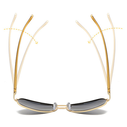 Óculos de Sol Homem Techsuit 2150, Polarizados, Proteção UV, Dourado Cinza