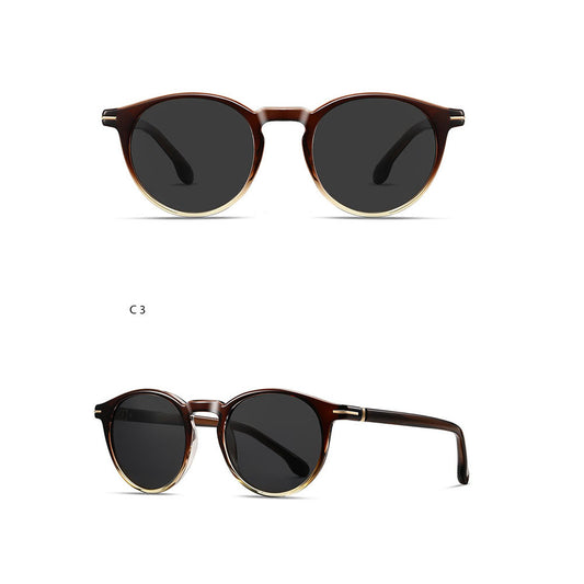 Óculos de Sol Masculinos Techsuit 31235, Polarizados, Castanho Cinzento
